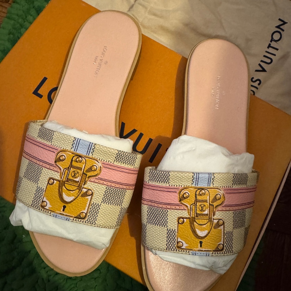 Louis Vuitton Checkered Sandals